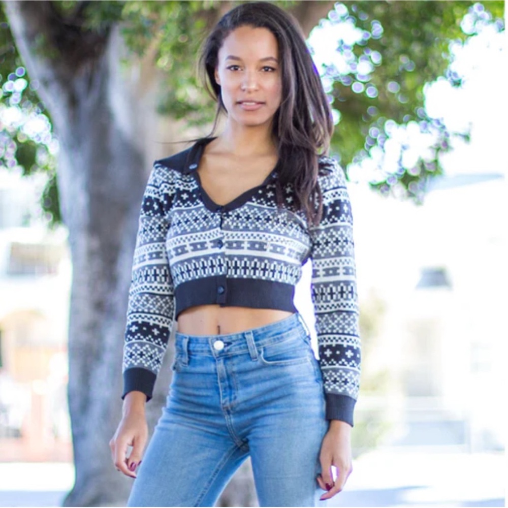 Elhoffer Design – “Serpent Slayer” Cropped Cardigan w/ Detachable Hood